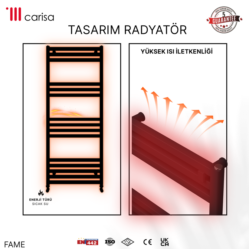 Carisa Fame Alüminyum Havlupan Siyah Standart Bağlantı ürün görseli