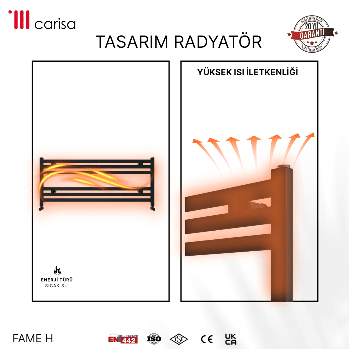 Carisa Fame H Alüminyum Havlupan Modern Tasarım Siyah - carisa