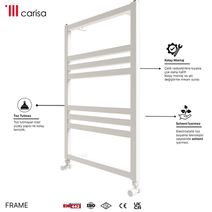 Carisa Frame Alüminyum Havlupan Modern Tasarım Beyaz - carisa