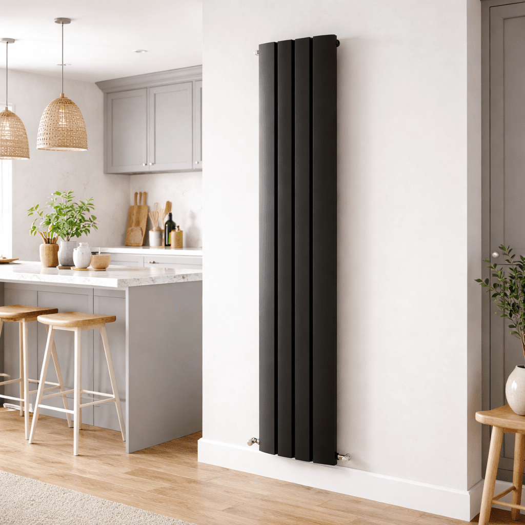 Carisa Gaia Dikey Alüminyum Radyatör Modern Tasarım Siyah - carisa