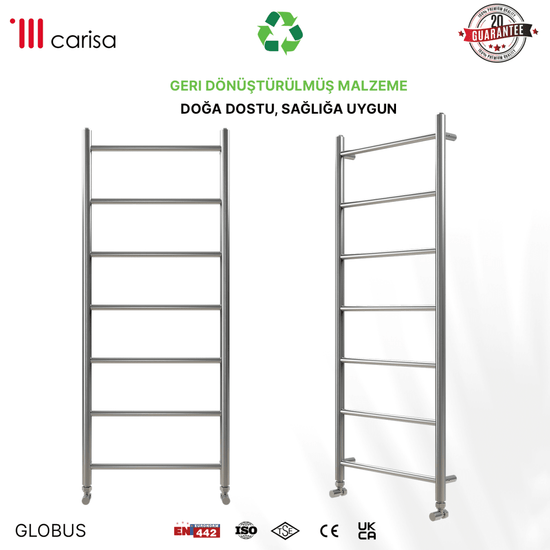 Carisa Globus Paslanmaz Çelik Havlupan Modern Tasarım Satine - carisa