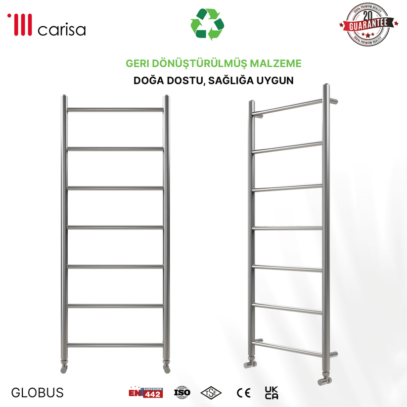 Carisa Globus Paslanmaz Çelik Havlupan Modern Tasarım Satine - carisa