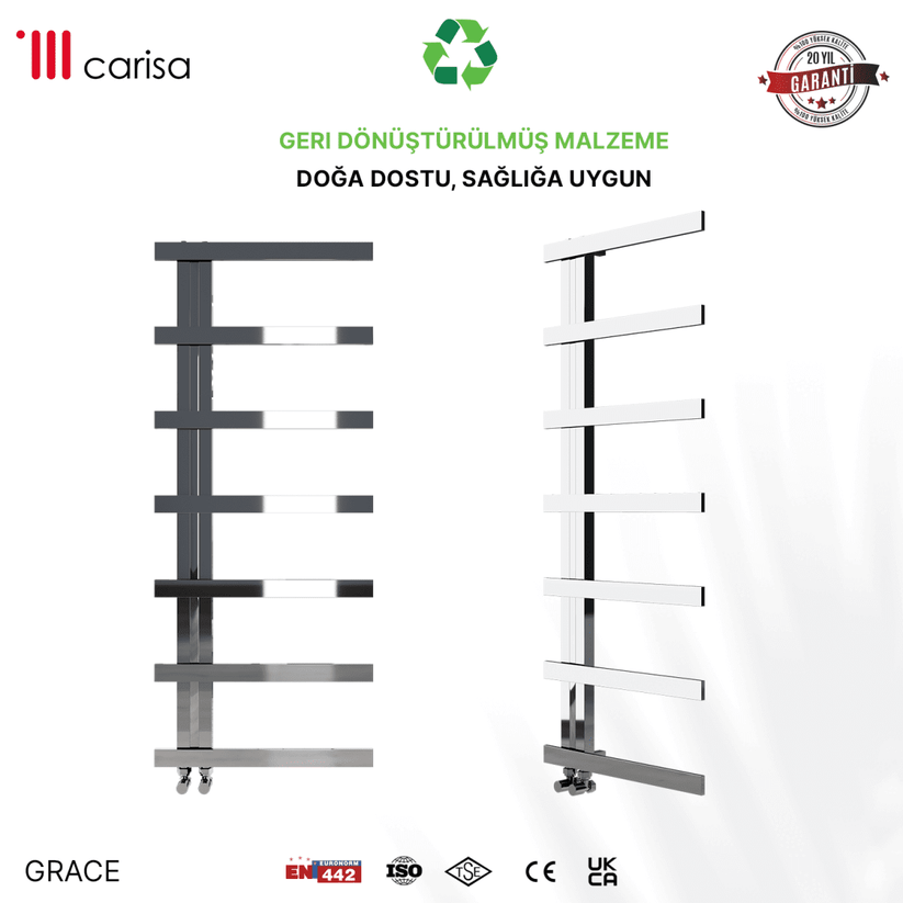 Carisa Grace Paslanmaz Çelik Havlupan Modern Tasarım Ayna Polisaj - carisa