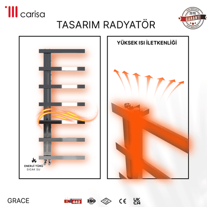 Carisa Grace Paslanmaz Çelik Havlupan Modern Tasarım Ayna Polisaj - carisa