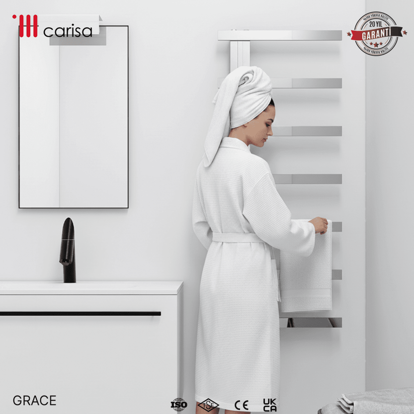 Carisa Grace Paslanmaz Çelik Havlupan Modern Tasarım Ayna Polisaj - carisa