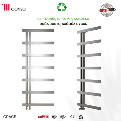 Carisa Grace Paslanmaz Çelik Havlupan Modern Tasarım Satine - carisa