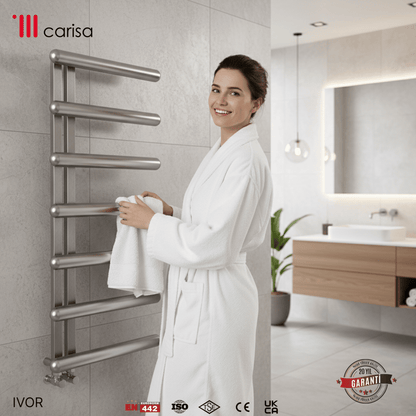 Carisa Ivor Paslanmaz Çelik Havlupan Modern Tasarım Satine - carisa