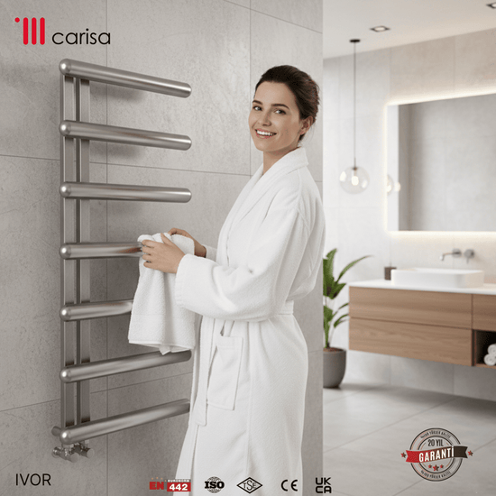 Carisa Ivor Paslanmaz Çelik Havlupan Modern Tasarım Satine - carisa