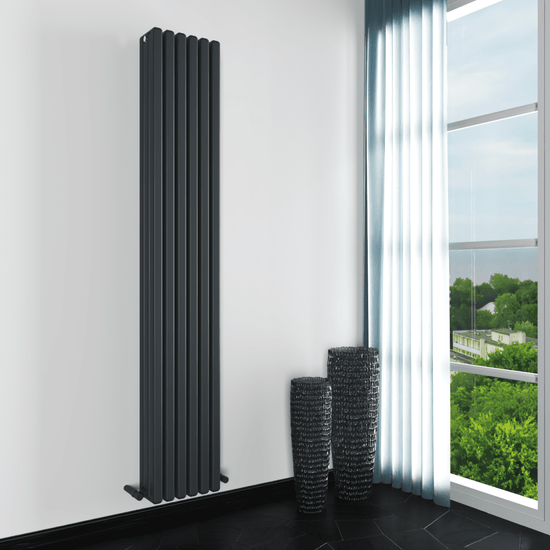 Carisa Karo Alüminyum Dikey Radyatör Standart Bağlantı Antrasit. - carisa