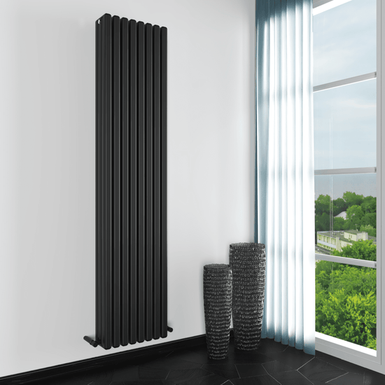 Carisa Karo Alüminyum Dikey Radyatör Standart Bağlantı Siyah. - carisa