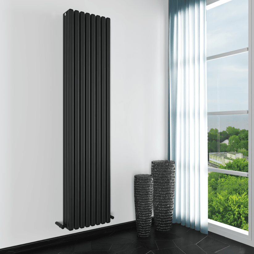 Carisa Karo Alüminyum Dikey Radyatör Standart Bağlantı Siyah. - carisa