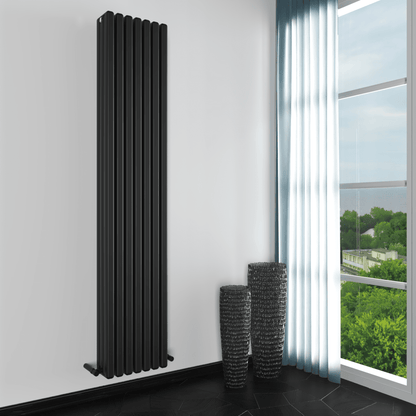 Carisa Karo Alüminyum Dikey Radyatör Standart Bağlantı Siyah. - carisa