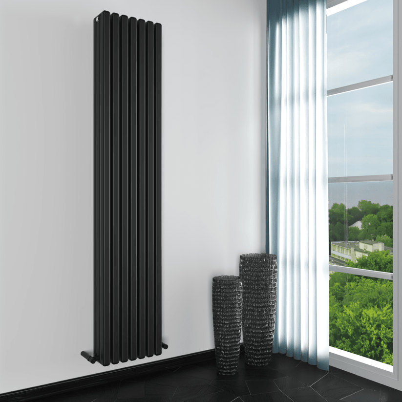 Carisa Karo Alüminyum Dikey Radyatör Standart Bağlantı Siyah. - carisa