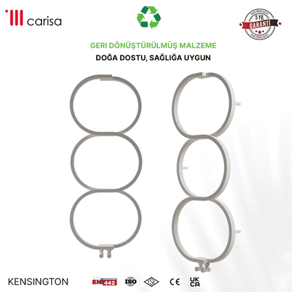 Carisa Kensington Paslanmaz Çelik Havlupan Modern Tasarım Beyaz - carisa