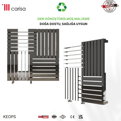 Carisa Keops Yatay Paslanmaz Çelik Radyatör Modern Tasarım Ayna Polisaj - carisa