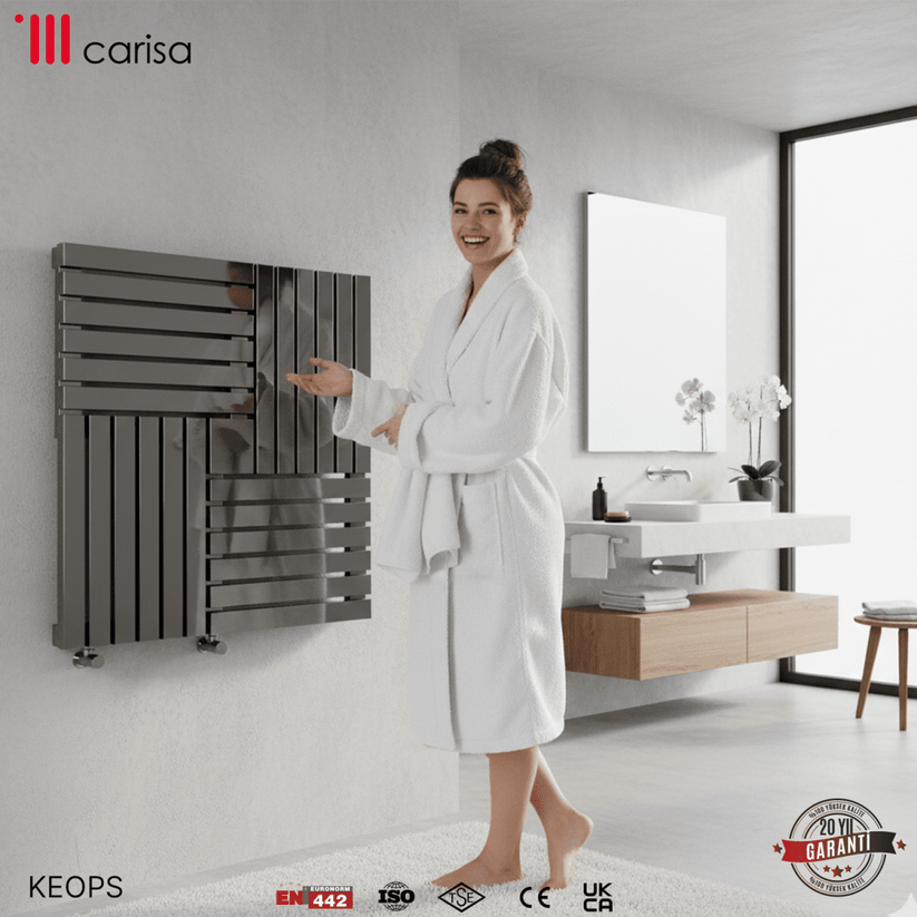 Carisa Keops Yatay Paslanmaz Çelik Radyatör Modern Tasarım Ayna Polisaj - carisa