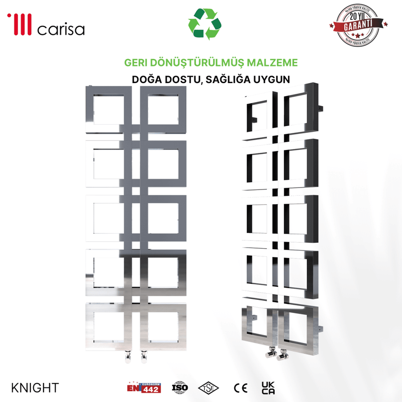 Carisa Knight Paslanmaz Çelik Havlupan Modern Tasarım Ayna Polisaj - carisa