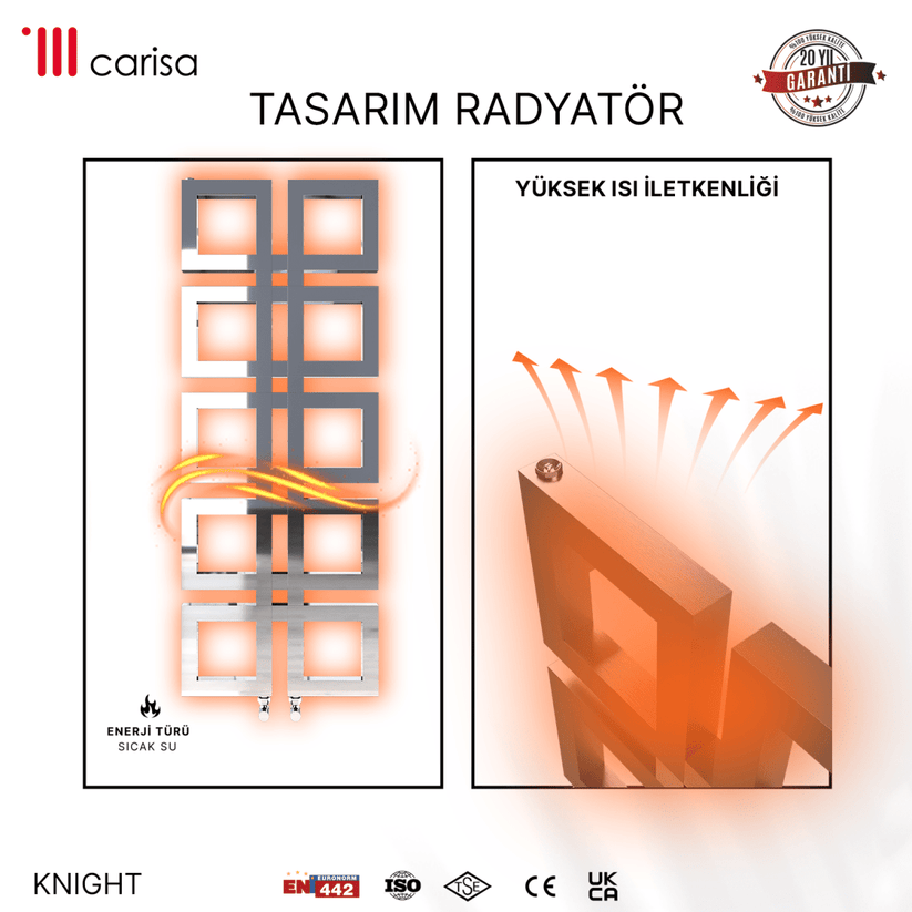 Carisa Knight Paslanmaz Çelik Havlupan Modern Tasarım Ayna Polisaj - carisa