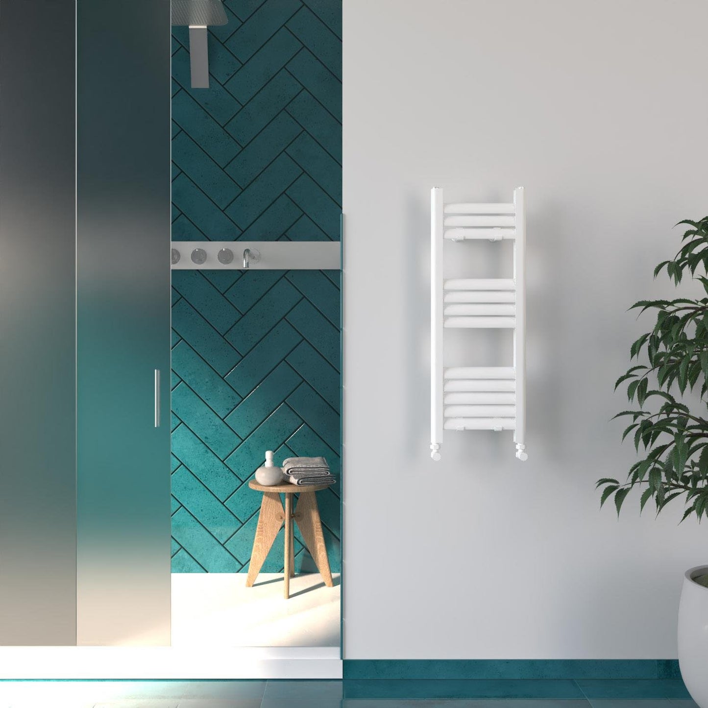 Carisa Lara Alüminyum Havlupan 0800 x 0320 mm 12 Dilim Parlak Beyaz Standart Bağlantı