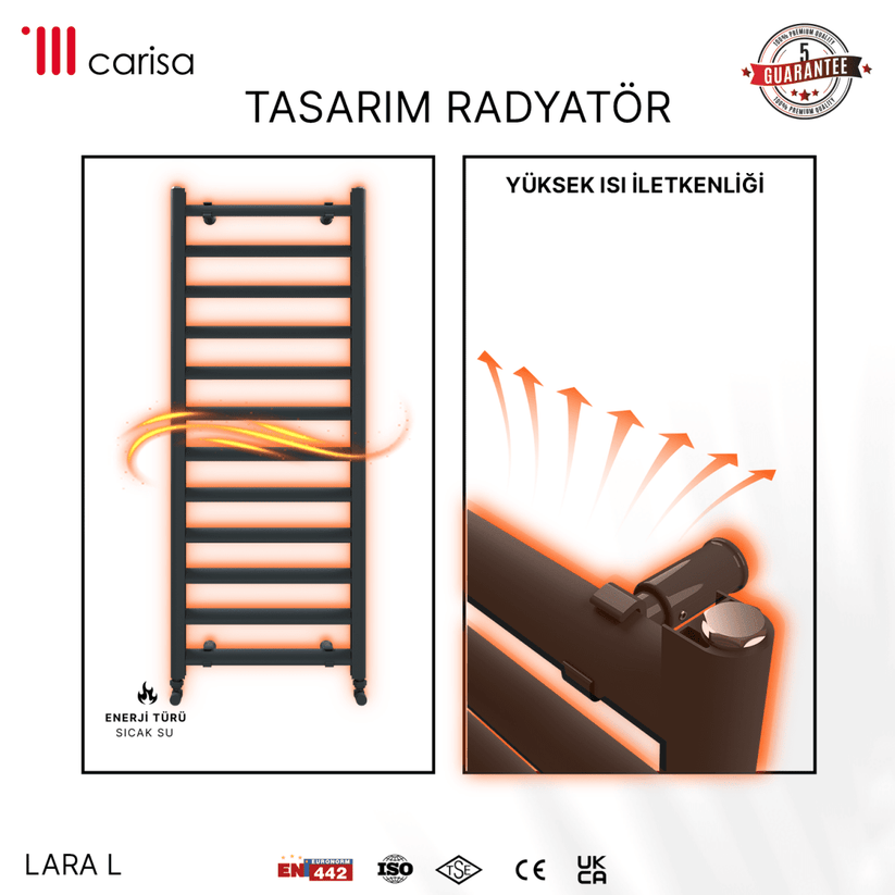 Carisa Lara L Alüminyum Havlupan Modern Tasarım Antrasit - carisa