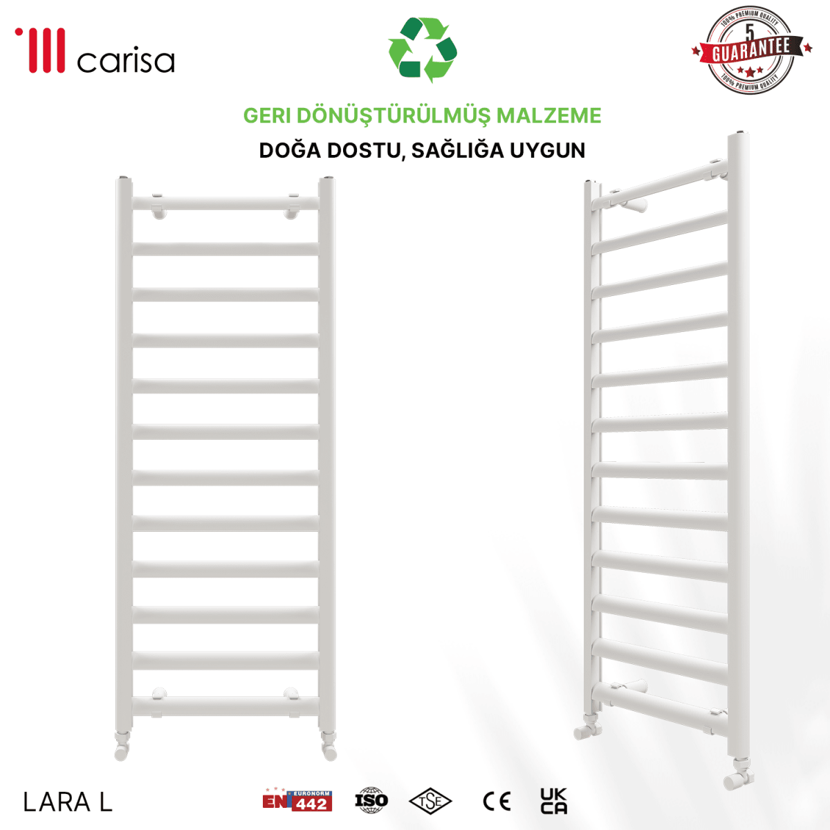 Carisa Lara L Alüminyum Havlupan Modern Tasarım Beyaz - carisa