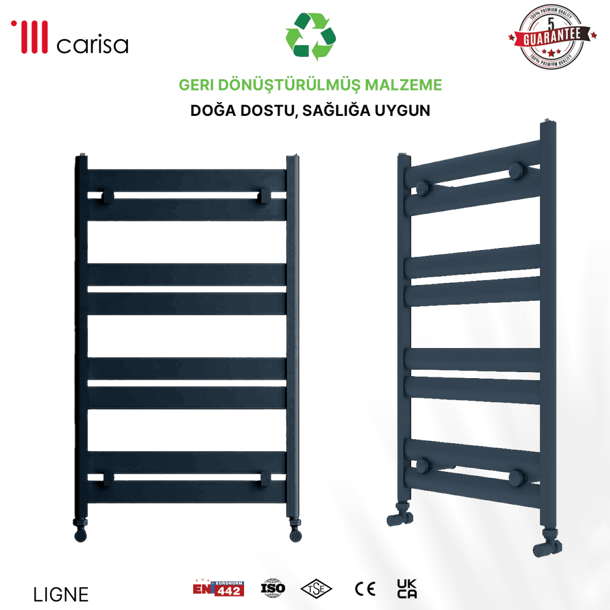 Carisa Ligne Alüminyum Havlupan Modern Tasarım Antrasit - carisa