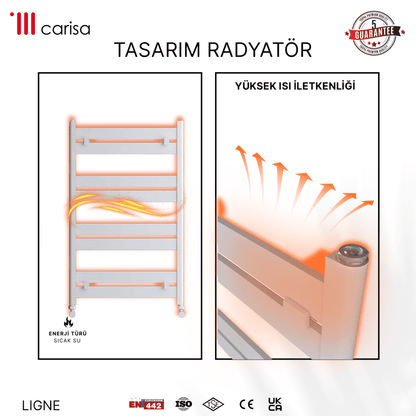 Carisa Ligne Alüminyum Havlupan Modern Tasarım Beyaz - carisa