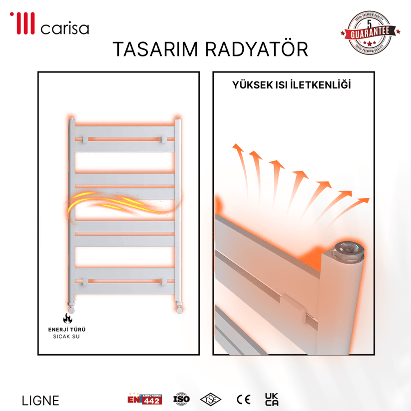 Carisa Ligne Alüminyum Havlupan Modern Tasarım Beyaz - carisa