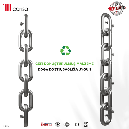Carisa Link Dikey Paslanmaz Çelik Radyatör Modern Tasarım Satine - carisa
