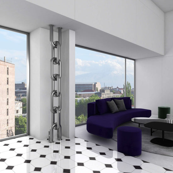 Carisa Link Floor Dikey Paslanmaz Çelik Radyatör Modern Tasarım Ayna Polisaj - carisa