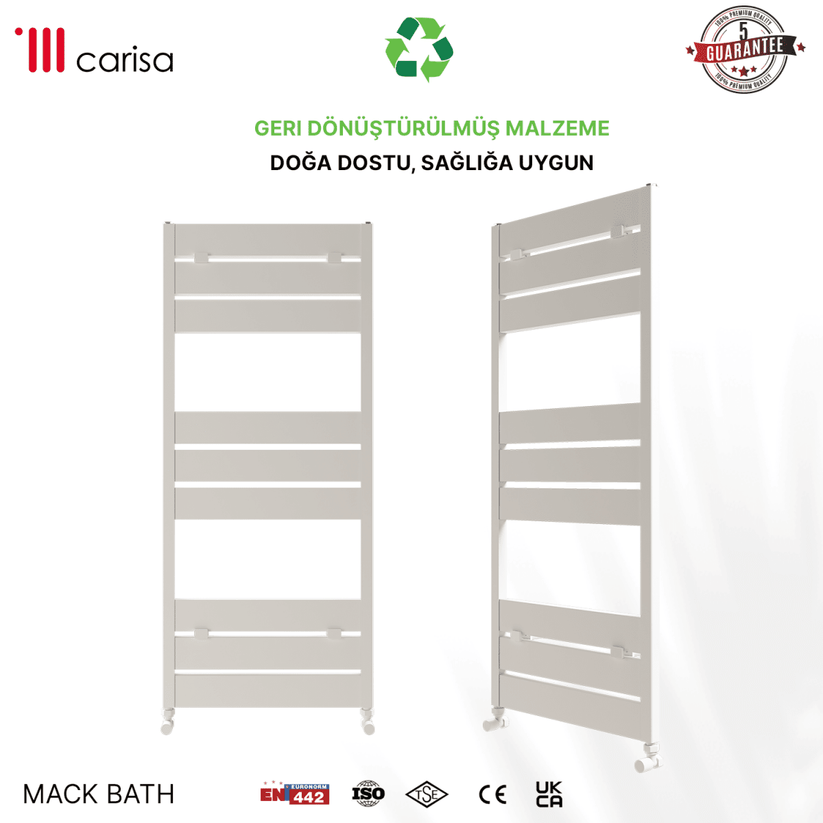 Carisa Mack Bath Alüminyum Havlupan Modern Tasarım Beyaz - carisa