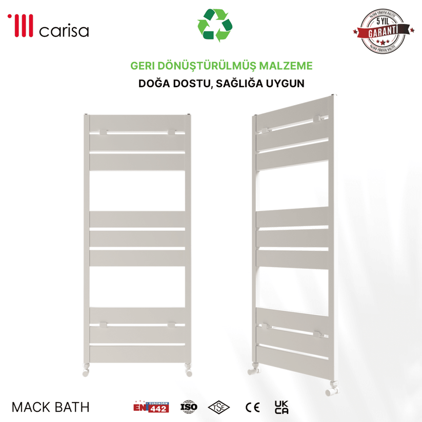 Carisa Mack Bath H Alüminyum Havlupan Modern Tasarım Beyaz - carisa