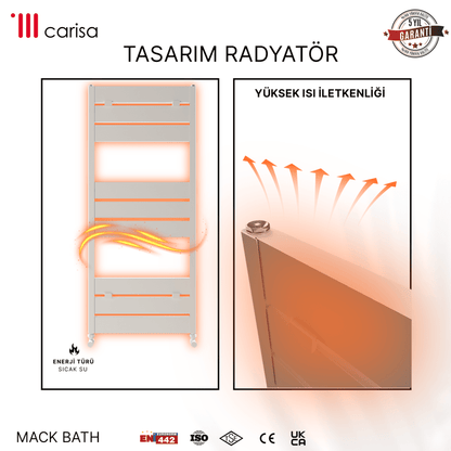 Carisa Mack Bath H Alüminyum Havlupan Modern Tasarım Beyaz - carisa