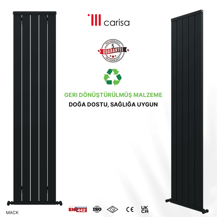 Carisa Mack Dikey Alüminyum Radyatör Modern Tasarım Antrasit - carisa