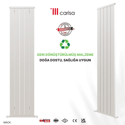 Carisa Mack Dikey Alüminyum Radyatör Modern Tasarım Beyaz - carisa