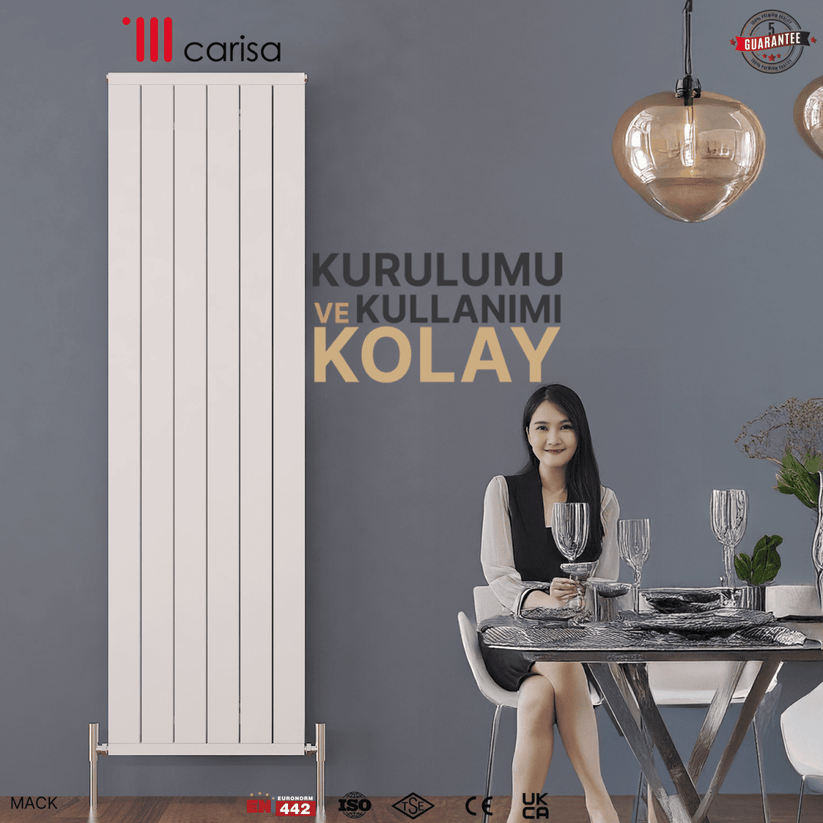 Carisa Mack Dikey Alüminyum Radyatör Modern Tasarım Beyaz - carisa