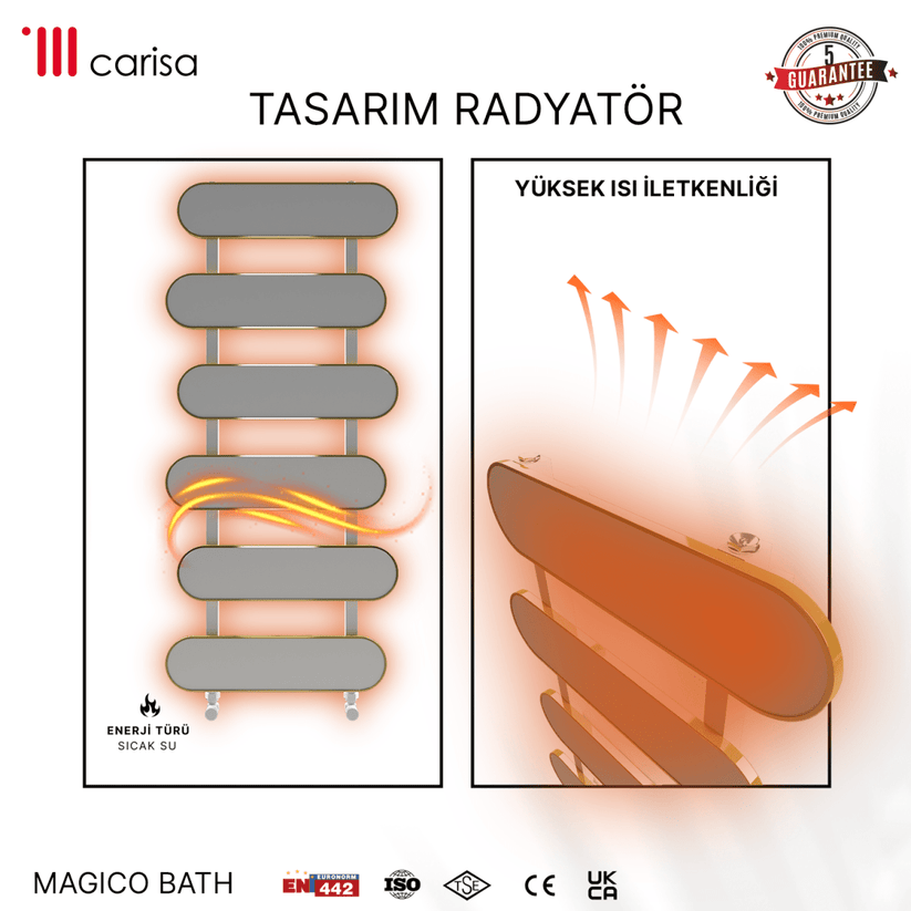 Carisa Magico Bath Alüminyum Havlupan Modern Tasarım Beyaz - carisa