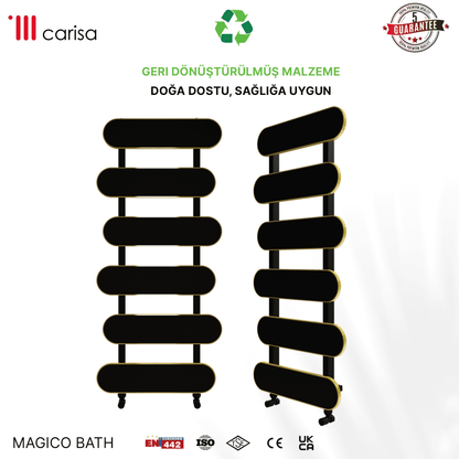 Carisa Magico Bath Alüminyum Havlupan Modern Tasarım Siyah - carisa