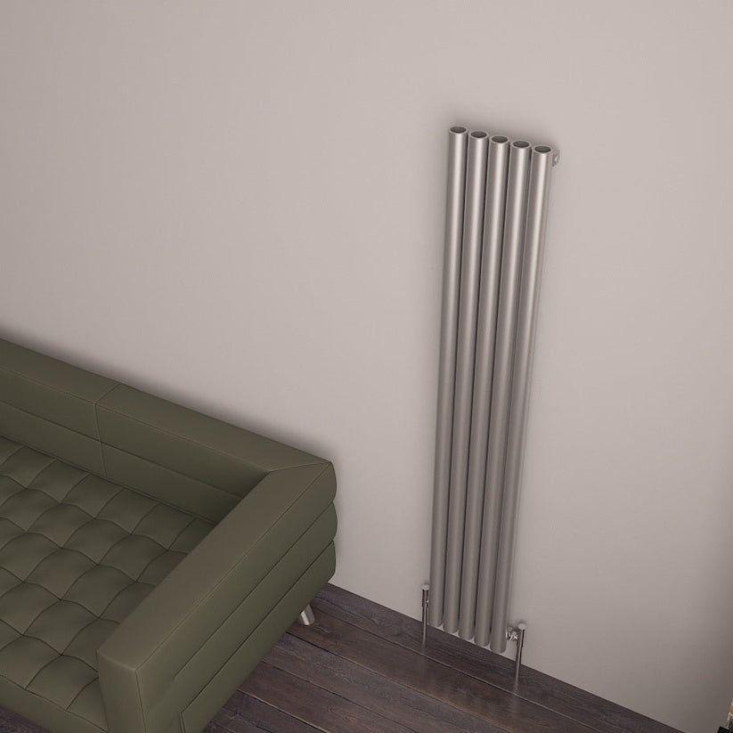 Carisa Mistral Dikey Paslanmaz Çelik Radyatör Modern Tasarım Satine - carisa