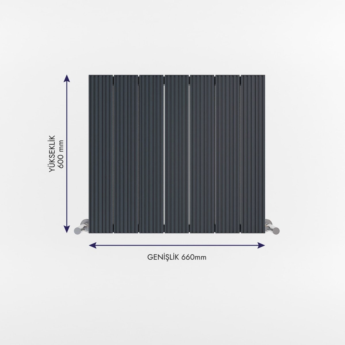 Carisa Monza Yatay Alüminyum Radyatör Modern Tasarım Antrasit - carisa