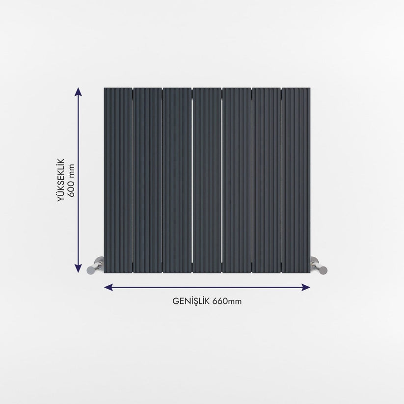 Carisa Monza Yatay Alüminyum Radyatör Modern Tasarım Antrasit - carisa