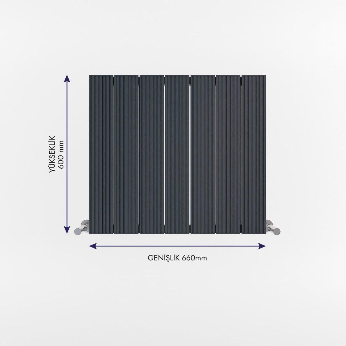 Carisa Monza Yatay Alüminyum Radyatör Modern Tasarım Antrasit - carisa