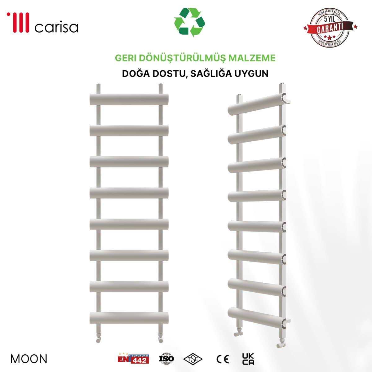 Carisa Moon Alüminyum Havlupan Modern Tasarım Beyaz - carisa