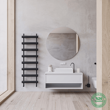 Carisa Moon Alüminyum Havlupan Modern Tasarım Siyah - carisa