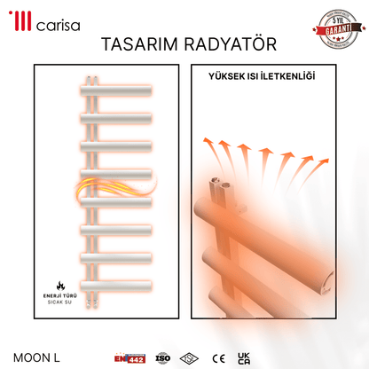 Carisa Moon L Alüminyum Havlupan Modern Tasarım Beyaz - carisa