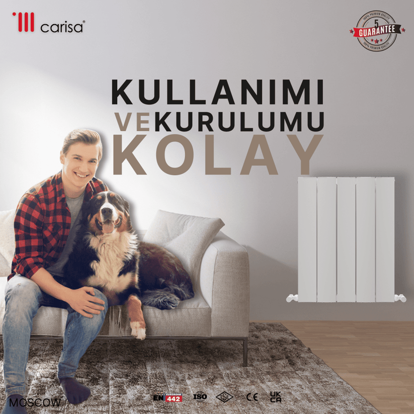 Carisa Moscow Alüminyum Radyatör Beyaz Standart Bağlantı - carisa