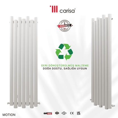 Carisa Motion Dikey Alüminyum Radyatör Modern Tasarım Beyaz - carisa