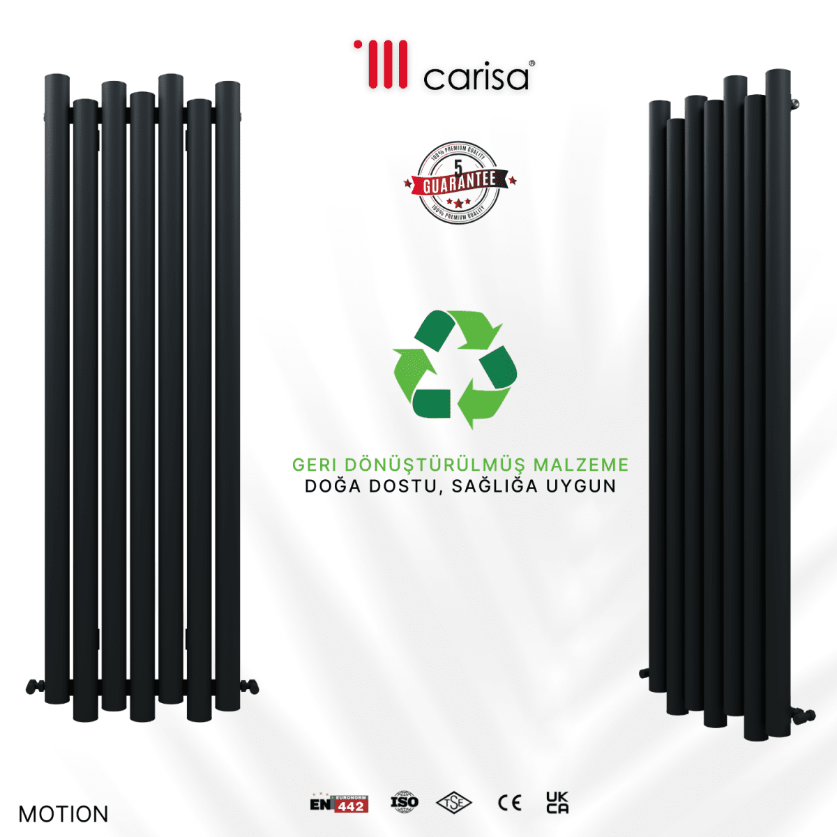 Carisa Motion Dikey Alüminyum Radyatör Modern Tasarım Siyah. - carisa