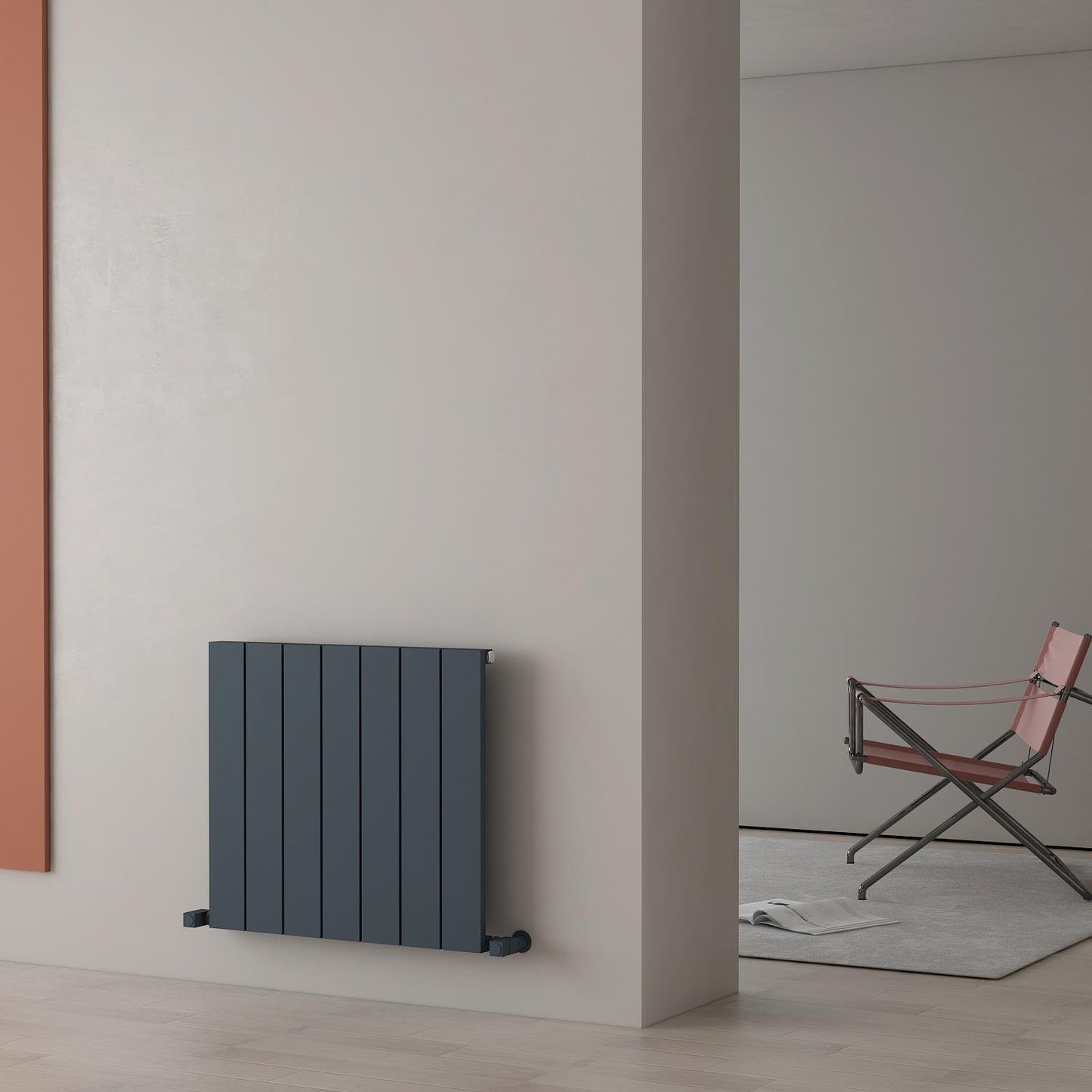 Carisa Nemo Alüminyum Radyatör 0600 x 0565 mm 6 Dilim Antrasit Standart Bağlantı
