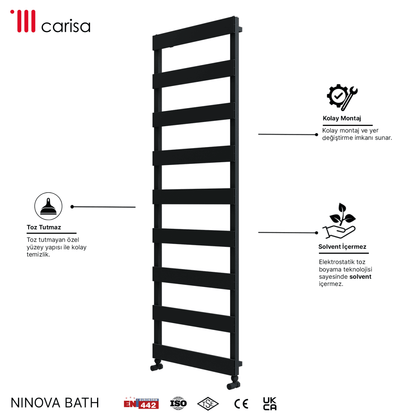 Carisa Ninova Bath Alüminyum Havlupan Modern Tasarım Antrasit - carisa